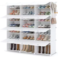 Zapatero, 7 Niveles Mueble Zapatero para 42 Pares Armario Zapatero, Zapatero Blanco para Dormitorio Sala de Estar