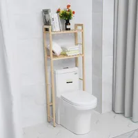 LIUBEI Mueble Baño sobre Inodoro, Estanteria Baño WC 3 Estantes Regulables Mueble Lavadora Ahorra Espacio Estanterias Almacenaje Blanco