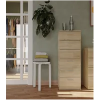 MUEBLES PITARCH Tibet Sifonier Básico de Seis Cajones, Guías Metálicas, 110 x 40 x 40 cm(Alto x Ancho x Profundo), Color Blanco