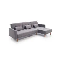 Sofá chaise longue reversible gris nordico