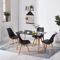 Yaheetech Juego Mesa y 2 Sillas de Comedor Cocina Conjuntos de Mueble de 3 Piezas con Vino Estante Superficie de Mesa 90 X 53 cm Blanco