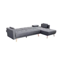 Sofá chaise longue reversible gris nordico
