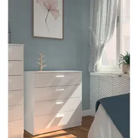 MUEBLES PITARCH 1073 Cómoda, Blanco, 78 x 74 x 40 cm