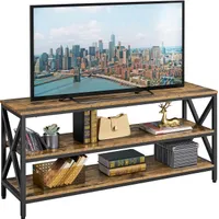 VASAGLE Mueble de TV de 2 Puertas, Soporte de TV con Estantes Ajustables, Largo de 140 cm, para Televisores de 65 Pulgadas, para Salón, Comedor, Dormitorio, Blanco LTV027T46